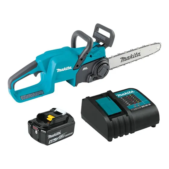 Motosierra Makita Duc357rt 18v + Bateria 5.0a + Carg. Color Turquesa