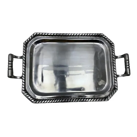 Bandeja Perla Mediana 43x26cm 27a Pewter 0400 Xavi