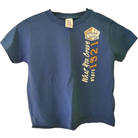 Franelas Para Niños Azul Algodón White Castle Import Nuevas