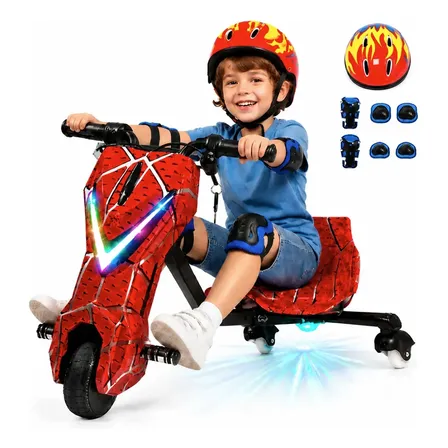 Elétrico Triciclo Infantil Drift 350w Bluetooth Recarregável Vermelho