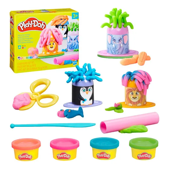 Play Doh KIt Massinha Animais Estilosos - Hasbro F8787