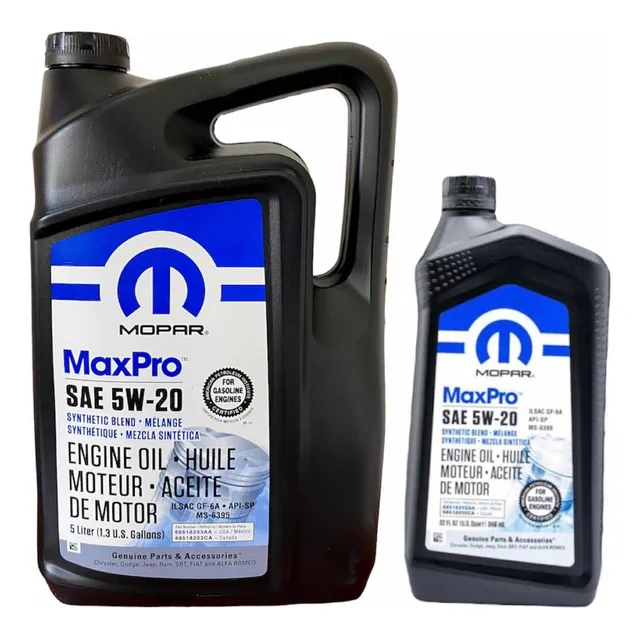 Aceite De Motor 5w20 Mopar Jeep Dodge Chrysler Ram Original