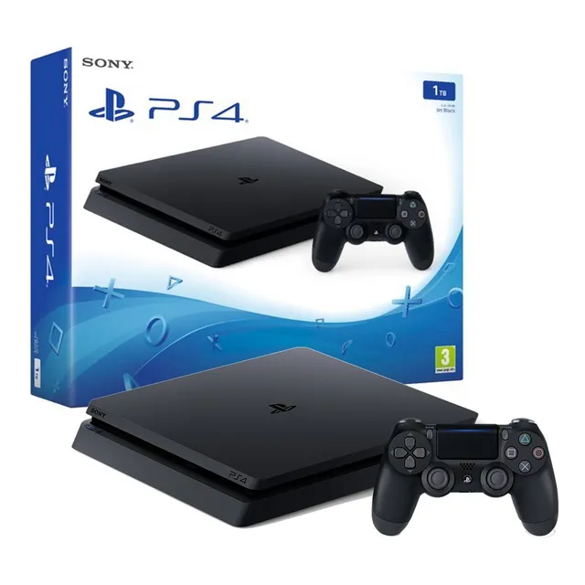 Ps4 Consola Play Station 4 Slim - Negro - 1 Tb
