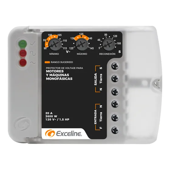 Protector De Voltaje 120v Motores Bomba Y Puertas Monofásico