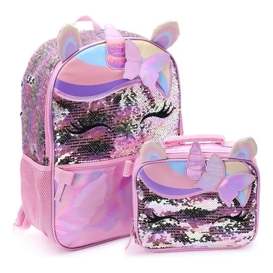 Bolso Morral Escolar Unicornio Con Lonchera
