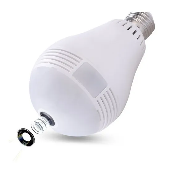 Camara  Espia Oculta 360 Wifi Lampara Ojo De Pez  Con App