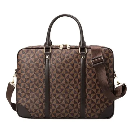 Siihenrry - Bolso Cartera De Cuero Vegano Si-361-h-cf Marrón Correa De Hombro Negro Diseño De La Tela Rayado