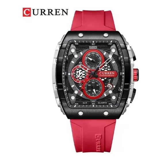 Reloj Para Hombre Curren Curren Chronograph Kred8204 Rojo