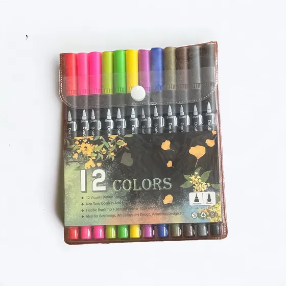 Marcadores Lettering Dual Brush Punta Pincel Plumones 12und