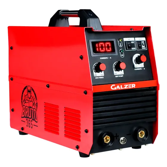 Máquina De Solda Inversora Bruto 365 Eletrodo 7018 Até 5mm Cor Vermelho Frequência 50/60hz 220v