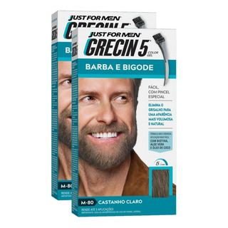 Kit 2 Tinturas Grecin 5 Barba E Bigode 28g Castanho Claro Kit 2 Tinturas Grecin 5 Barba E Bigode 28g Castanho Claro