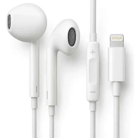 Fone De Ouvido Com Fio Compatível Com iPhone Microfone Integrado, Controle De Volume, Som Estéreo Hd, Design Confortável, Ideal Para Chamadas, Música E Vídeos, Branco Eletric Teck