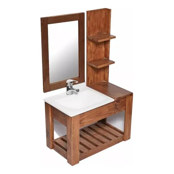 Combo Vanitory Colgante 70cm + Griferia + Espejo Nordico