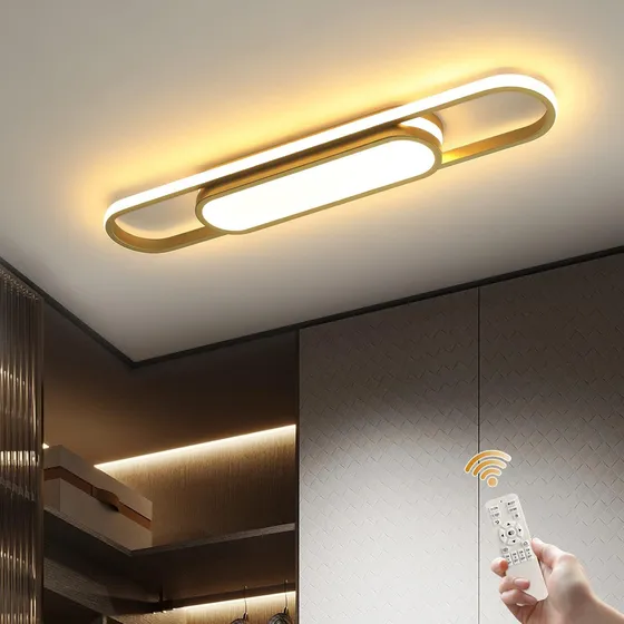 Lamparas Led Techo 40w Con Control Remoto Dorado