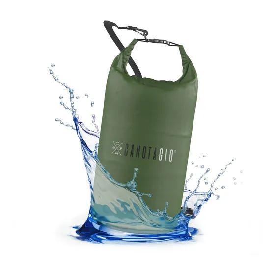 Bolsa Seca Impermeable P/ Pesca Campismo Playa Buceo 5 Lts Color Verde Militar