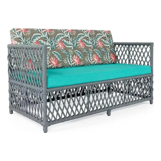 Sofá Paris 180cm De Corda Náutica Resistente Moderno