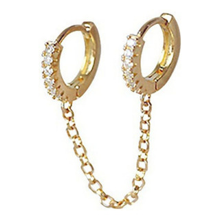 Pendientes Colgantes Con Cadena De Circón, Diseño De Círculo Pendientes Colgantes Con Cadena De Circón, Diseño De Círculo