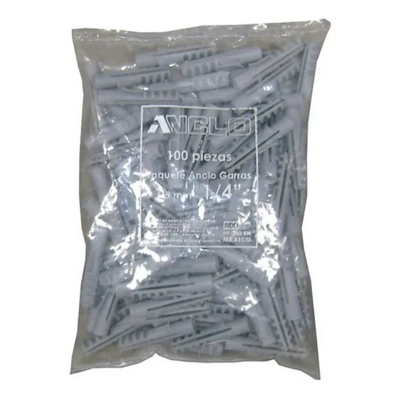 Taquete Garra Tipo Anker 1/4 (bolsa 100 Piezas) - Anclo