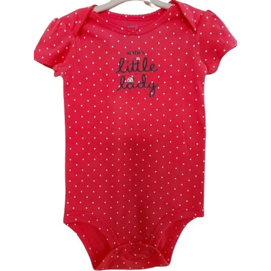Body Manga Corta Para Bebé Niña. Marca: Carter's. Talla: 9 M