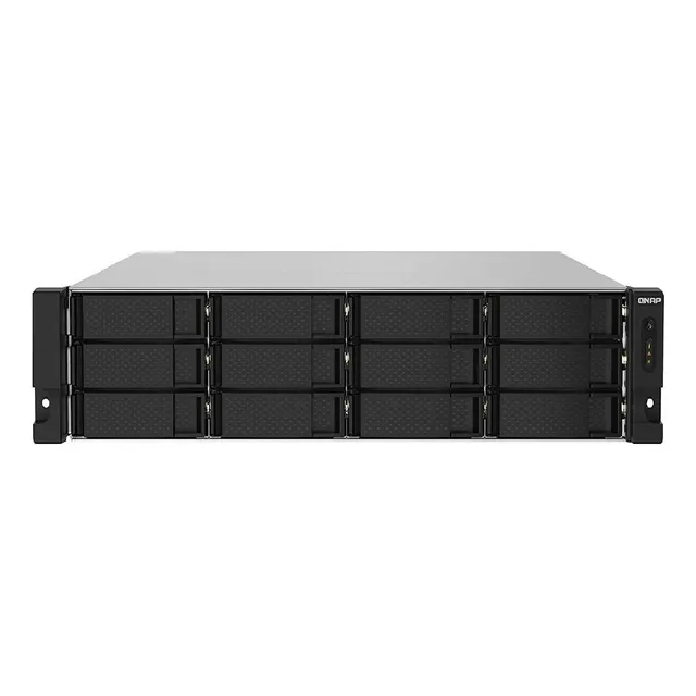 Nas Rackeable 12 Bahias Qnap Ts-1232pxu-RP 4GB Ram Expandible - Slot PCIe - Puertos SFP+ 10GbE - RJ45 2.5GbE - Storage 2U - 2 Fuentes modulares redundante
