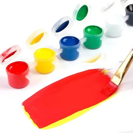 Por Mayor Set 8 Acrilicos 4ml Con Pinceles (12 Unidades)