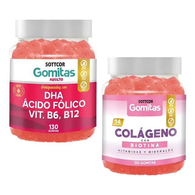 Colageno Con Biotina + Dha Acido Folico Sottcor X2