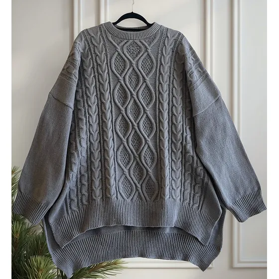 Maxi Sweater Lana Pullover Oversize Amplio Mujer Calidad!