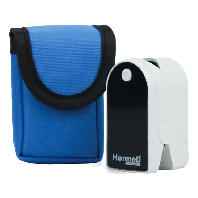 Oxímetro De Pulso Para Dedo Hermed Blanco Con Bolsa