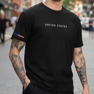 Camiseta Masculina United States Camisa Algodão Plus Size