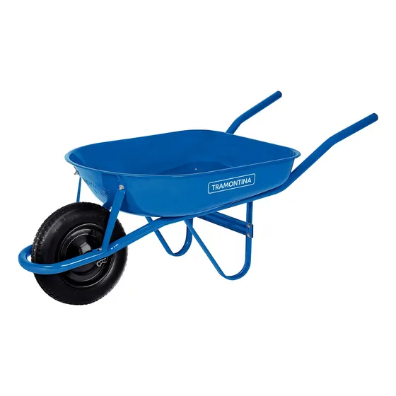 Carretilla De Mano Tramontina 50l, Rueda Maciza, Azul