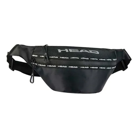 Riñonera Head Urbana Impermeable Vintage Neoprene Liviana Color Negro Diseño De La Tela Lisa