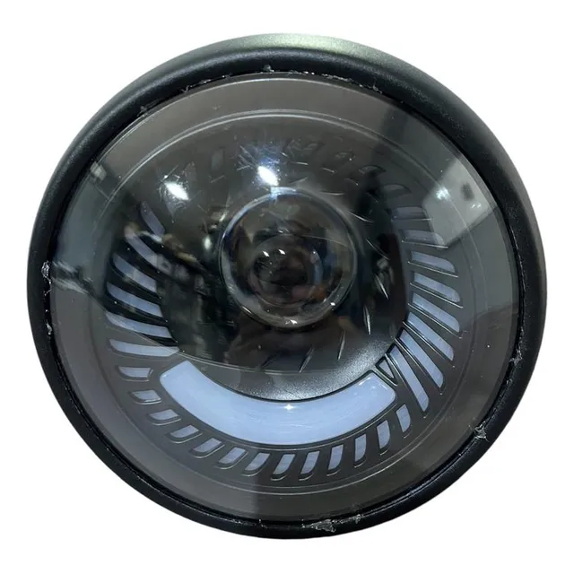 Faro Led Redondo Moto 6.5 Pulgadas Con Drl Blanco Largo Alca