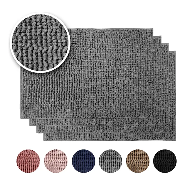 Kit 4 Tapetes De Banheiro 40x60 Antiderrapante Bolinha Macio