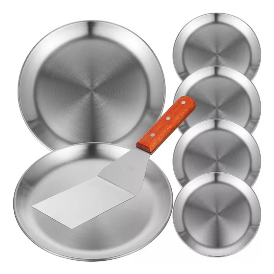 Bandejas Para Pizza 6 Uni De 28 Cm + Espátula