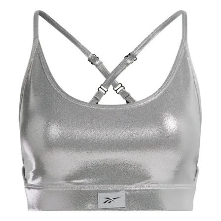 Lux Chrome Strappy Bra Reebok Adulto Mujer Gris Liso Xs
