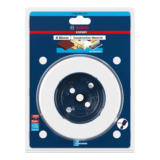 Serra Copo Bosch Expert Construction Material 86 Mm, 3 3/8