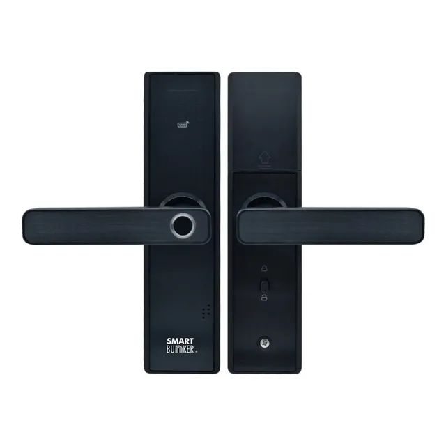Cerraduras Chapas Seguridad Eléctrica Inteligente Rfid Wifi Color Negro