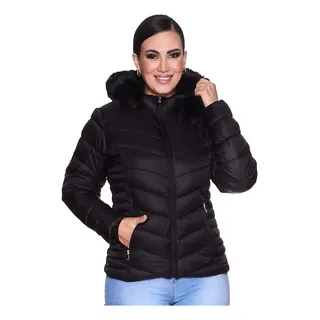 Jaqueta Feminina Ziper Gominho Forrada Casual Fashion Jaqueta Feminina Ziper Gominho Forrada Casual Fashion