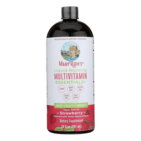 Mary Ruth's Multivitamínico Matutino Esencial 887ml Sabor Fresa