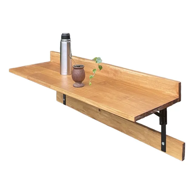Mesa Barra Balcon Rebatible De Madera Y Hierro Plegable 1x30