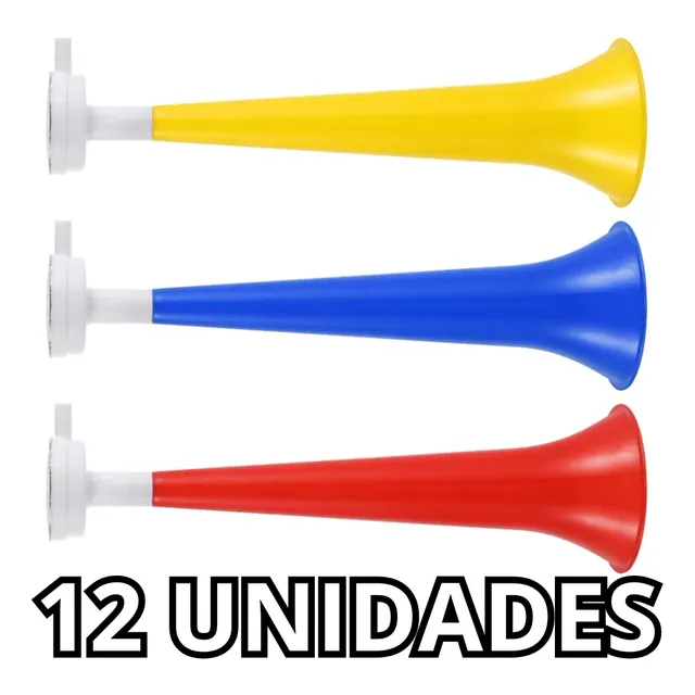 Trompeta Vuvuzela Pack De 12 Unidades Hora Loca Fiestas
