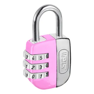 Cadeado Stam Life Colors Com Segredo Numérico 25mm Rosa Cadeado Stam Life Colors Com Segredo Numérico 25mm Rosa