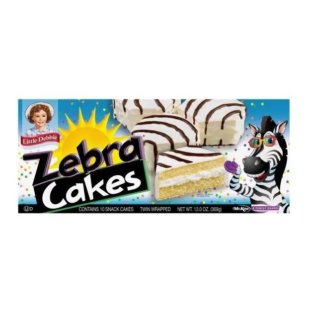 3 Cajas De Zebra Cakes Little Debbie Con 10 Pastelitos C/u 