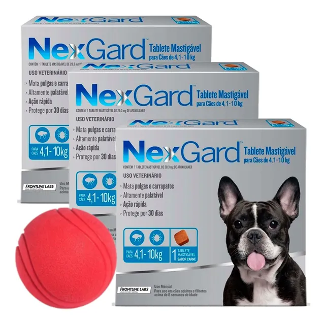 Pulgas Garrapatas Pastilla Nexgard - Perros De 4 A 10kg X3