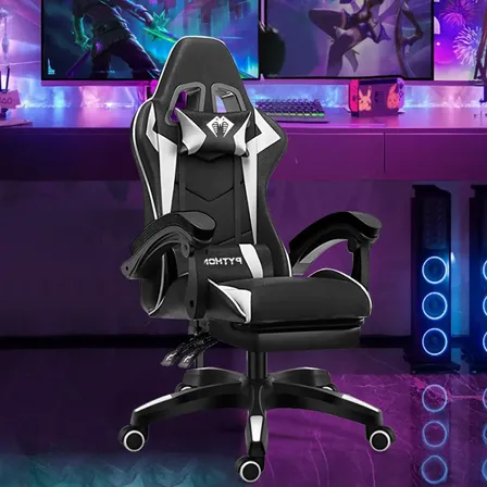 Cadeira Gamer Python Fly GC01 Ergonômica com Apoio para Pés e Encosto Reclinável até 150kg