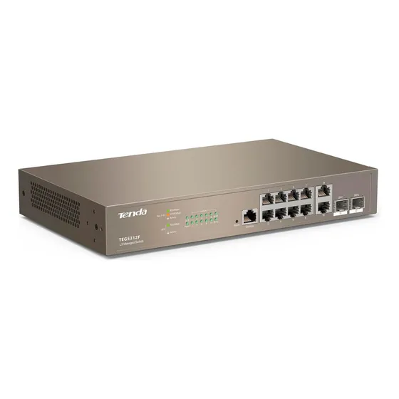 Switch 10 Portas Giga e 2 Sfp Gerenciável Tenda Teg5312f