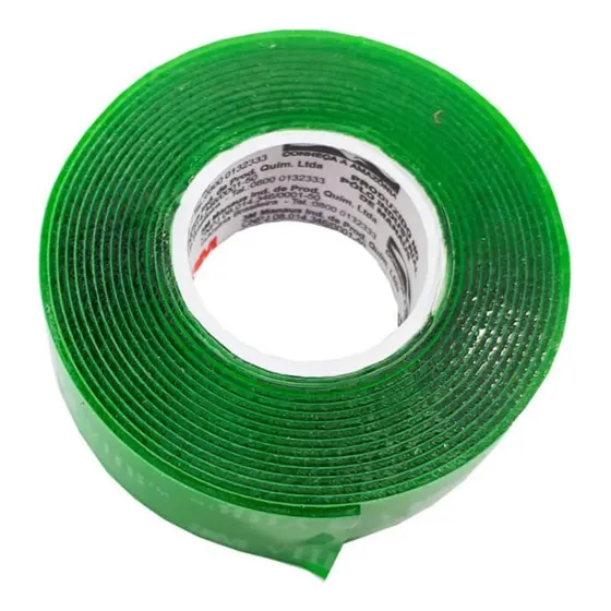 Fita Dupla Face Profissional Extra Forte - 12mmx2m Cor Verde