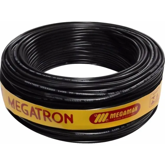 Fio Cabo Pp Elétrico Cobre 4 X 6mm Megatron 50m