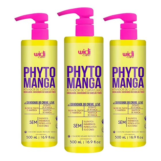 Kit 3 Creme De Pentear Ativador De Curvaturas Efeito Leve