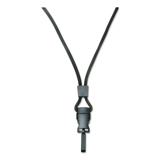 Skilcraft Cordon Giratorio Plastico Largo Poliester Negro
